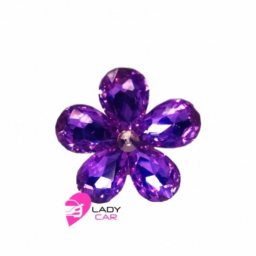 Цветочек декоративный на дефлектор фиолетовый