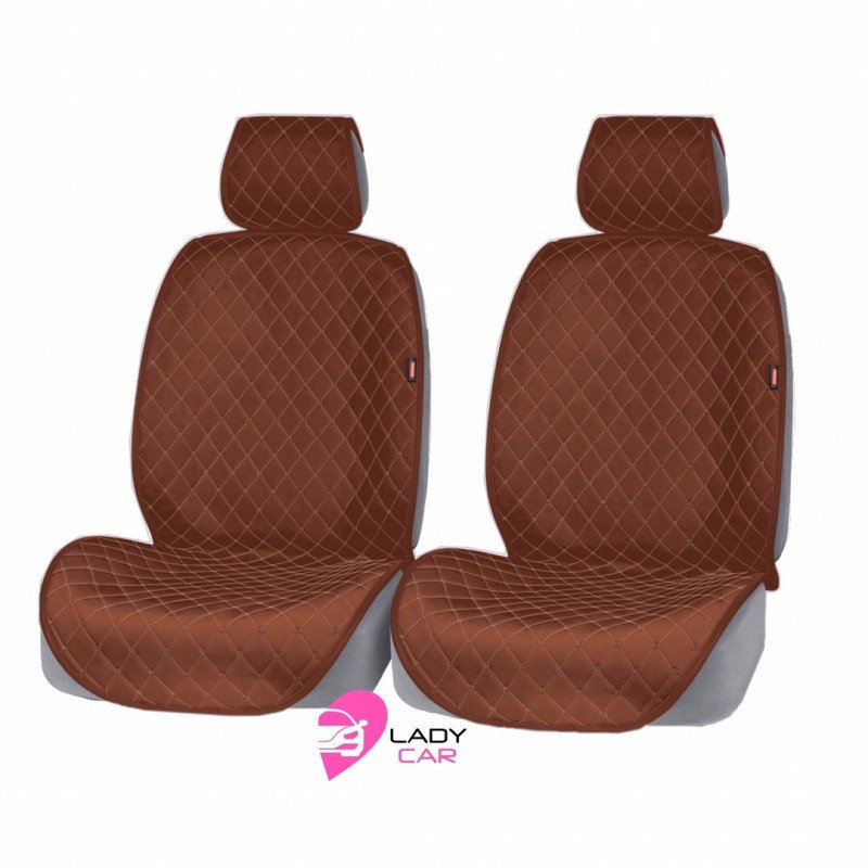 Накидки ALCANTARA передние коричневый