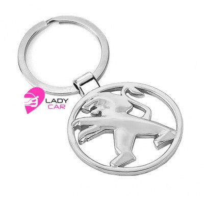 Хромированный брелок "Peugeot"