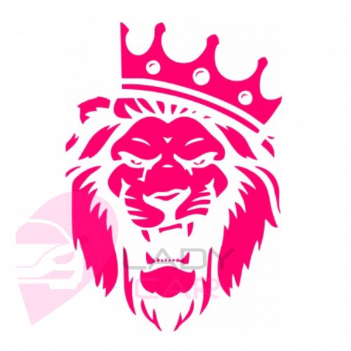 Наклейка на авто "Король лев" розовый