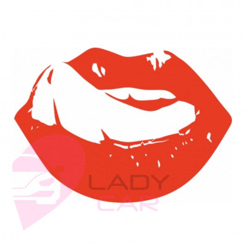 Наклейка на авто "Lips" красный