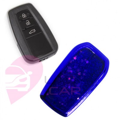 Чехол на smart ключ "Toyota" синий