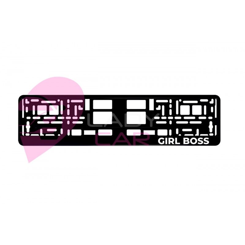 Рамка под госномер "GIRL BOSS"