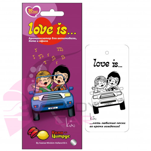 Ароматизатор планшет «love is» кола цитрус 