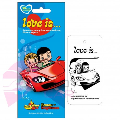 Ароматизатор планшет «love is» банан клубника