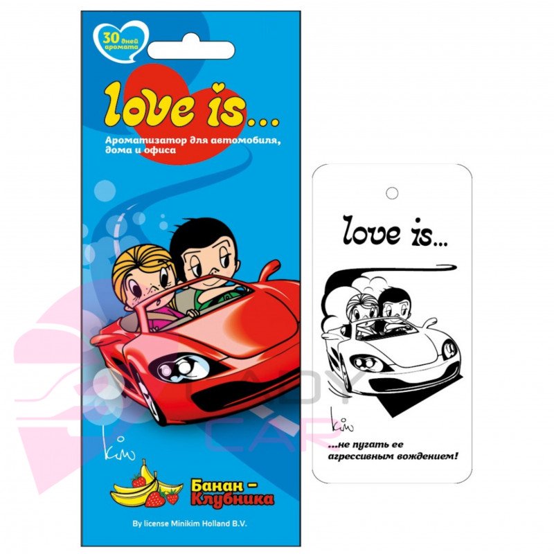 Ароматизатор планшет «love is» банан клубника