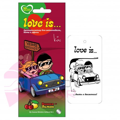 Ароматизатор планшет «love is» вишня лимон