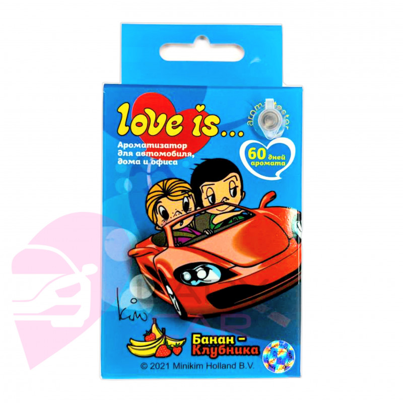 Ароматизатор Love is  в бутылочке "Банан-клубника"