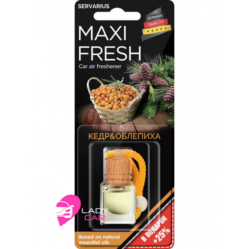 Ароматизатор в бутылочке MAXI FRESH "Кедр & облепиха"