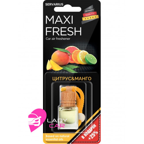 Ароматизатор в бутылочке MAXI FRESH "Цитрус & манго"
