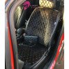 Накидки ALCANTARA передние черный с красной строчкой