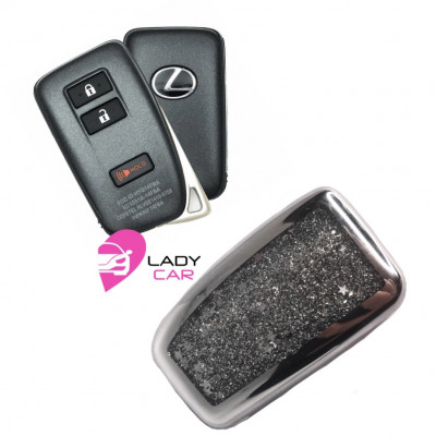 Чехол на smart ключ "Lexus" серый