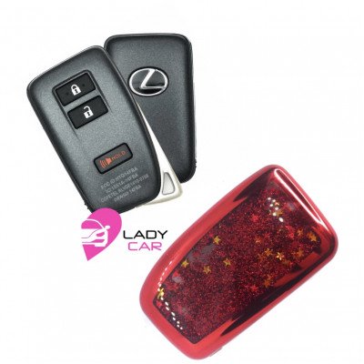 Чехол на smart ключ "Lexus" красный