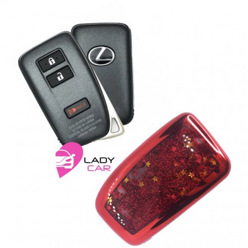 Чехол на smart ключ "Lexus" красный