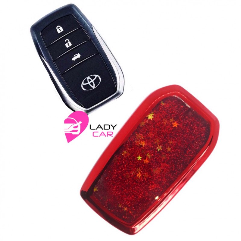 Чехол на smart ключ "Toyota" красный