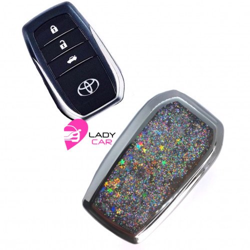 Чехол на smart ключ "Toyota" серый