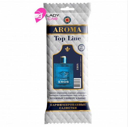 Парфюмированные влажные салфетки Aroma Top Line "Versace Eros for men"