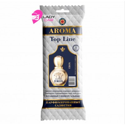 Парфюмированные влажные салфетки Aroma Top Line "Eros Versace pour famme"
