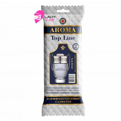 Парфюмированные влажные салфетки Aroma Top Line "Paco Rabanne Invictus"
